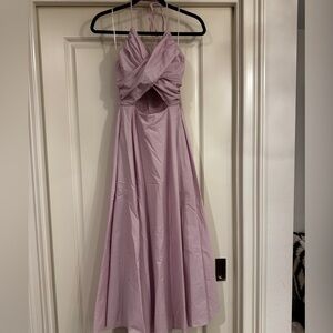 Elegant Lavender Halter Dress